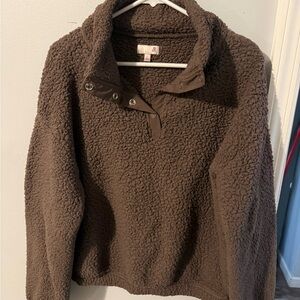 SO Brown Cowl Neck Sweater